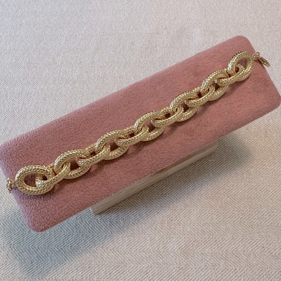 NWOT Chunky Gold Link Bracelet Park Lane Jewelry Collette Retired Unisex Heavy - Picture 1 of 11